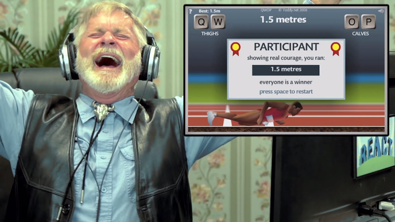 Illustration for article titled Old Folks Try QWOP, Are Also Utterly Confused